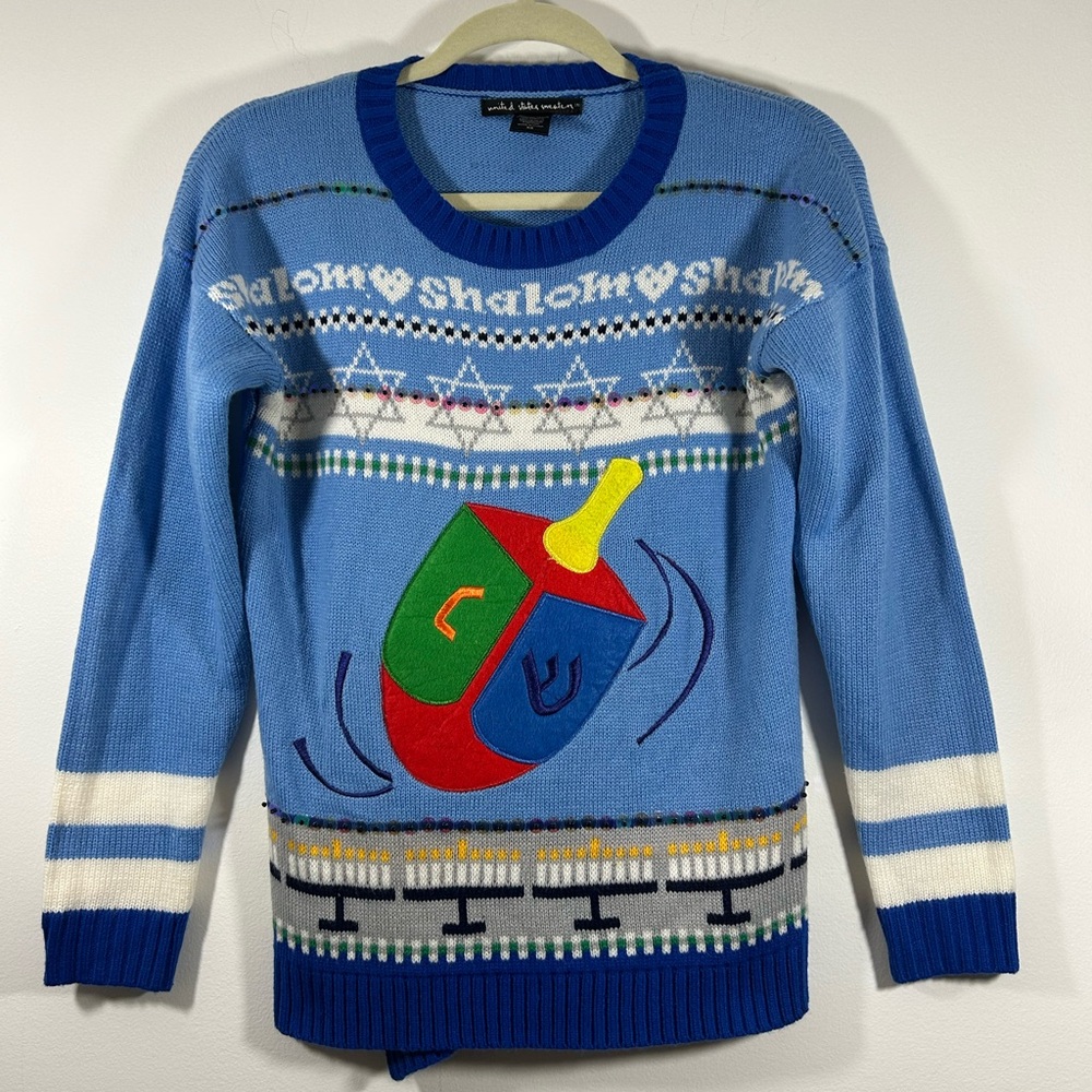 United States Sweaters Blue Festive Crewneck